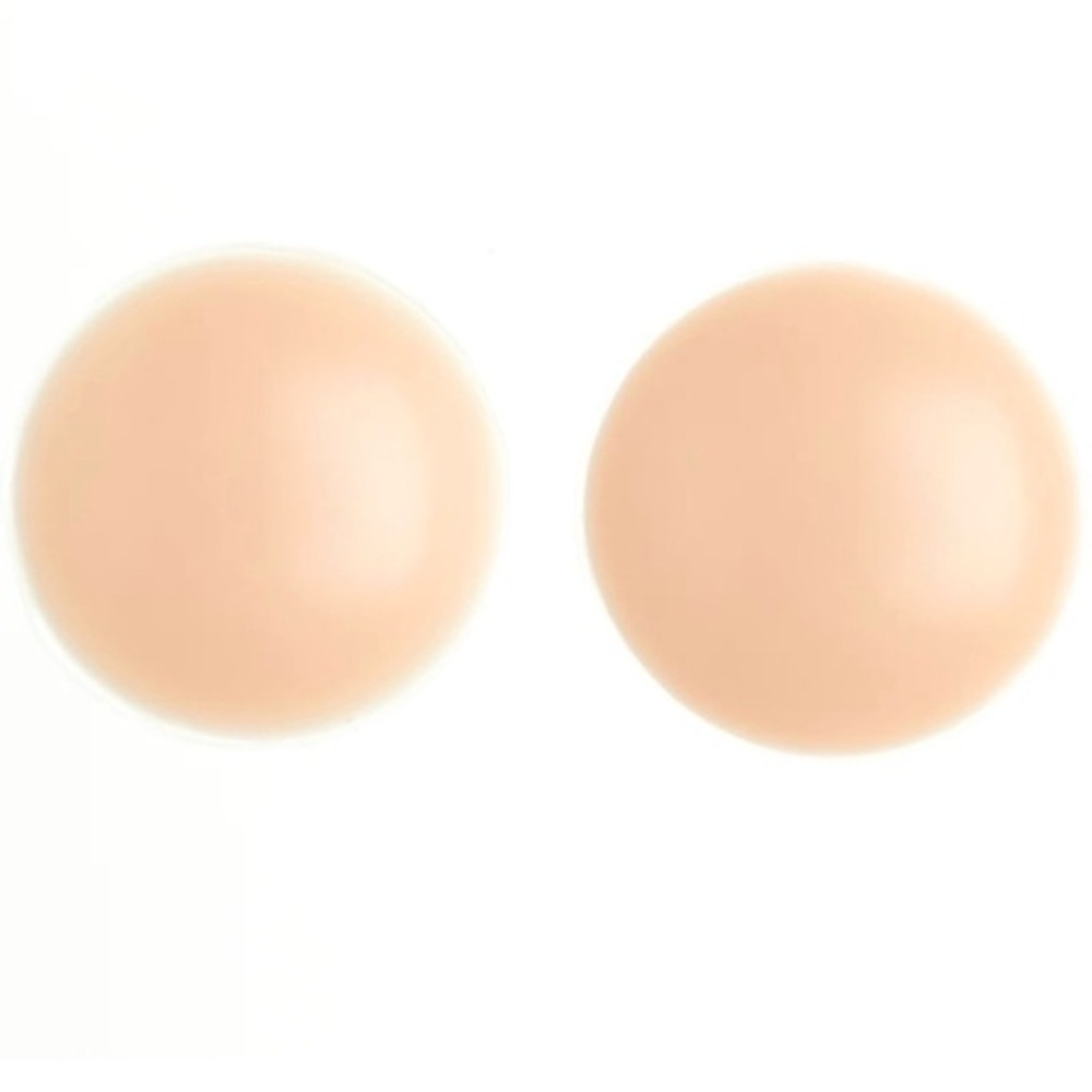 (PACK OF 10) Seamless Nude Silicone Reusable Nipple Covers (Beige)